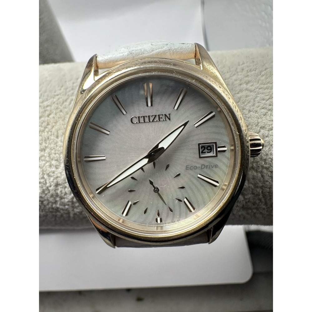 Citizen B690-S113270 Ladies Eco-Drive MOP Watch‎ Working 36MM 7.75" Leather T63